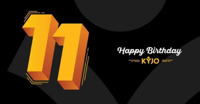 KYJO 11 Anniversary Logo KYJO 11 Anniversary Logo